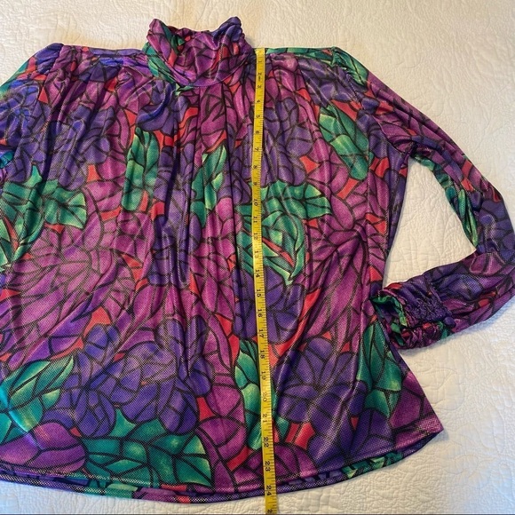 TESS Vintage Stained Glass High Neck Blouse - 8P - Picture 12 of 15